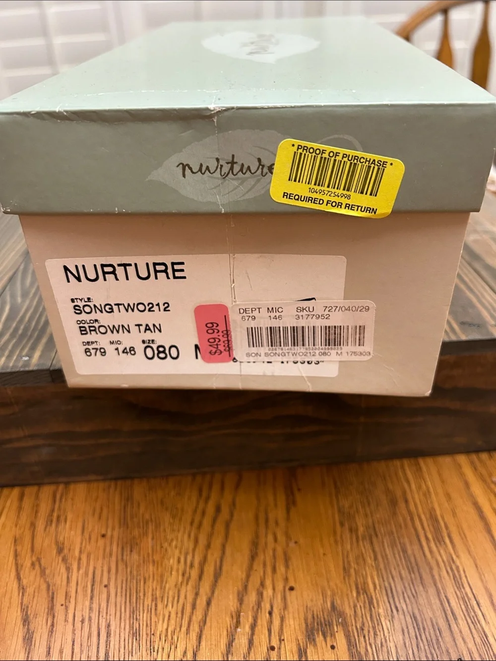 Nurture Leopard Print Ballet Flats - Brown & Black Sz 8